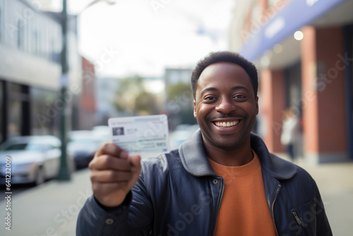 Joyful Man Sharing His New Driver's License
