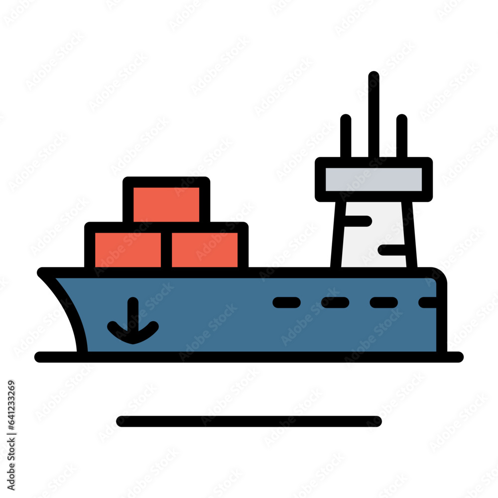 Cargo ship icon Cargo ship icon