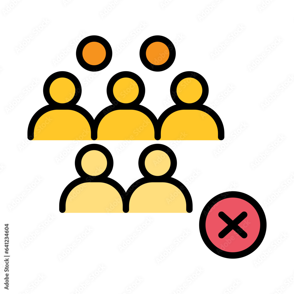 Social distancing icon Social distancing icon