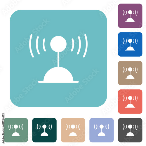 Radio transmitter solid rounded square flat icons