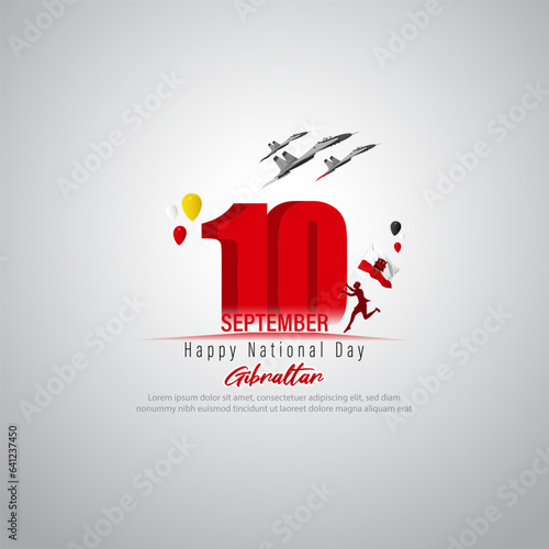 Vector illustration of Gibraltar National Day social media story feed template