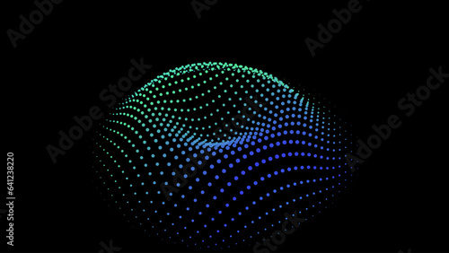 Abstract waveform net pulsating hole dots nodes banner resilience energy power big data technology explosion