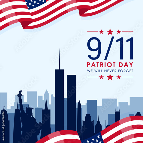 Vector illustration of 9 11 Patriot Day