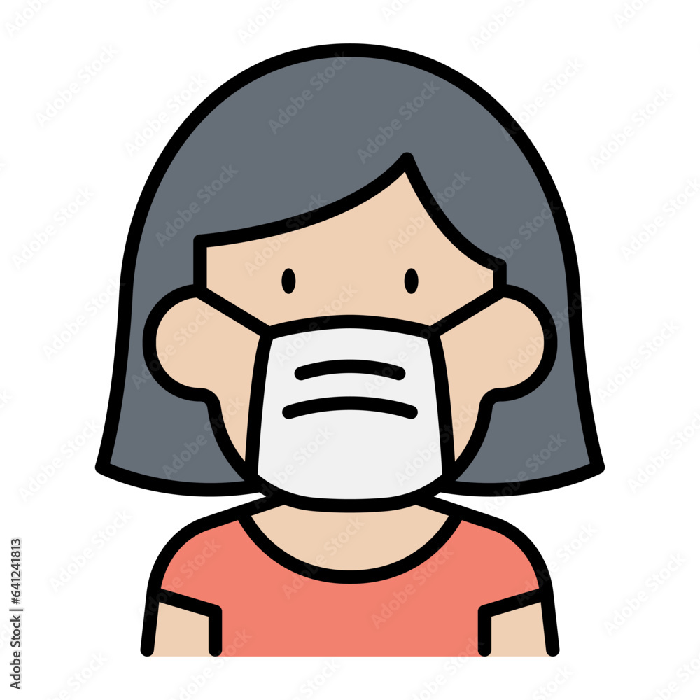 Obraz premium Wearing mask icon