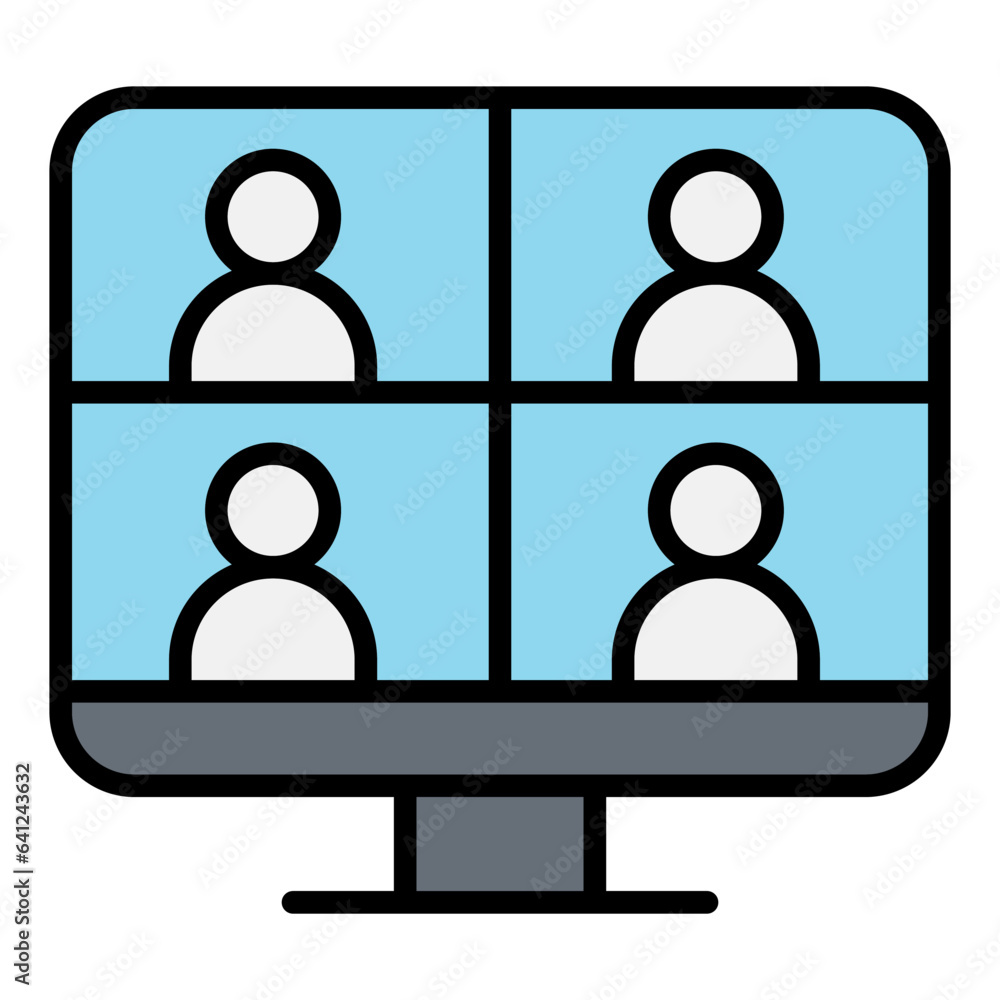 Online meeting icon Online meeting icon
