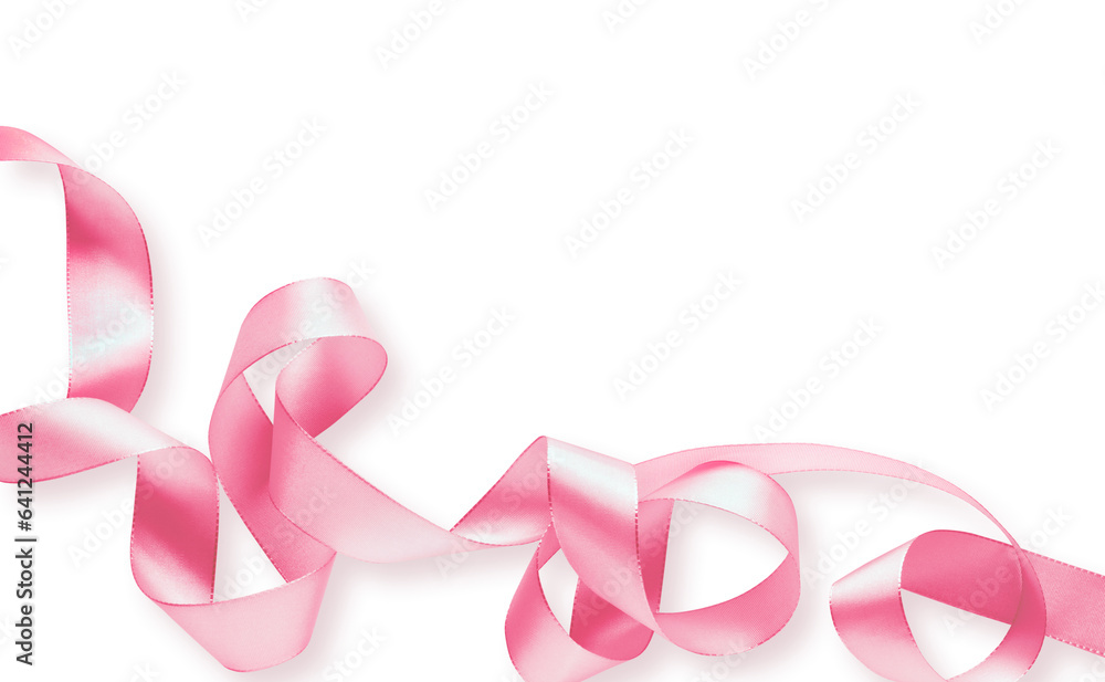 pink ribbon, isolated