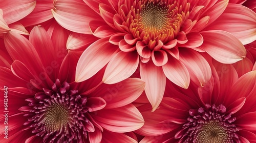 Dahlia Petals Macro: Chrysanthemum Floral Abstract Background. 