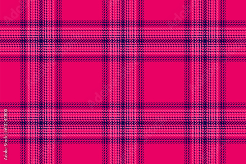 Check fabric plaid of textile tartan texture with a seamless background vector pattern.