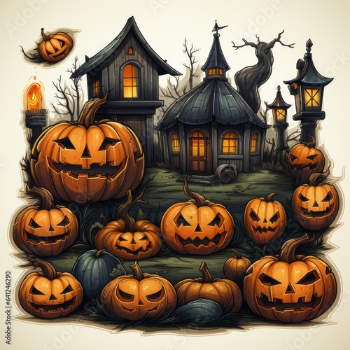Halloween Vector Clipart. Isolated PNG Illustration.