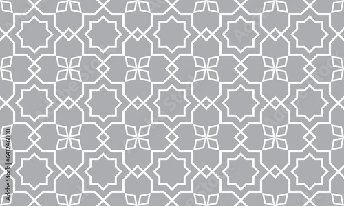 abstract seamless pattern in arabian style. floral arabesque design decorative lattice. Islamic seamless vector pattern. Geometric ornaments based on traditional arabic art. Turkish, Moroccan design. 