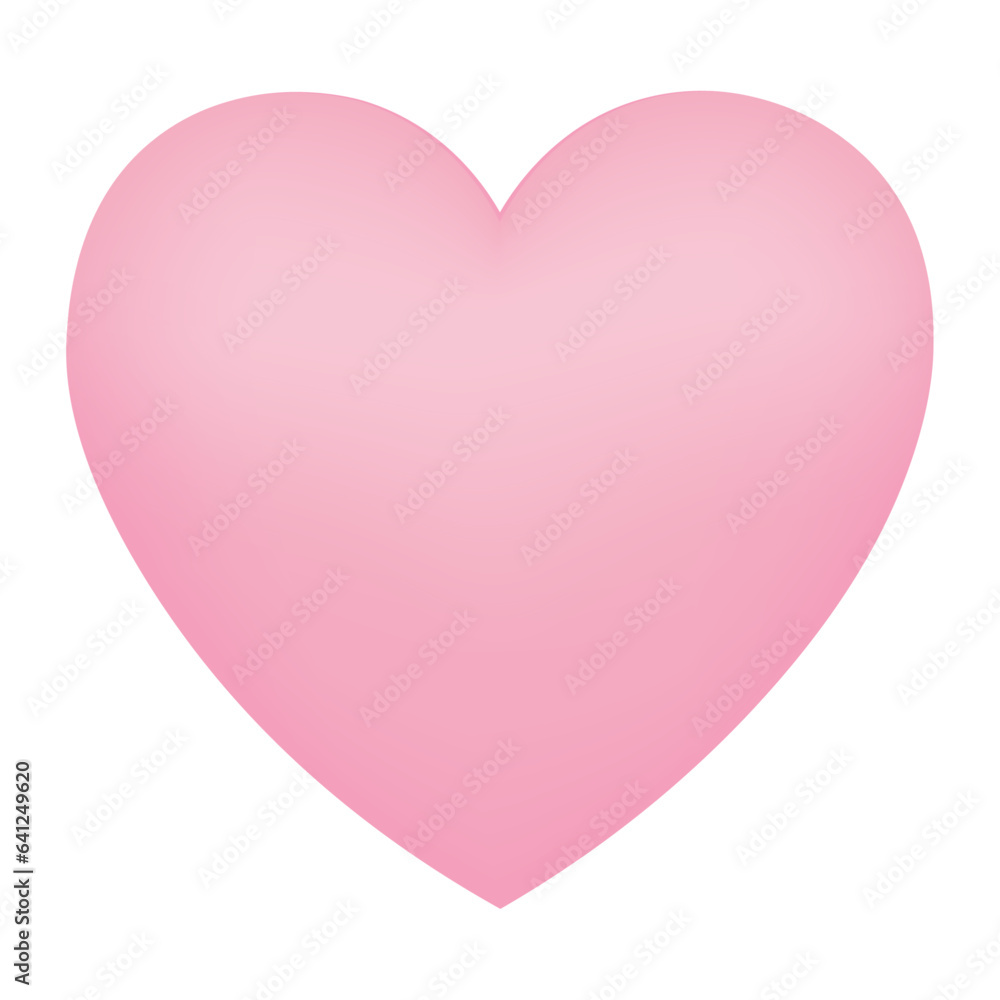 Light pink heart emoji isolated on white background. Emoticons symbol modern, simple, vector, printed on paper. icon for website design, mobile app, and UI. Vector Illustration
