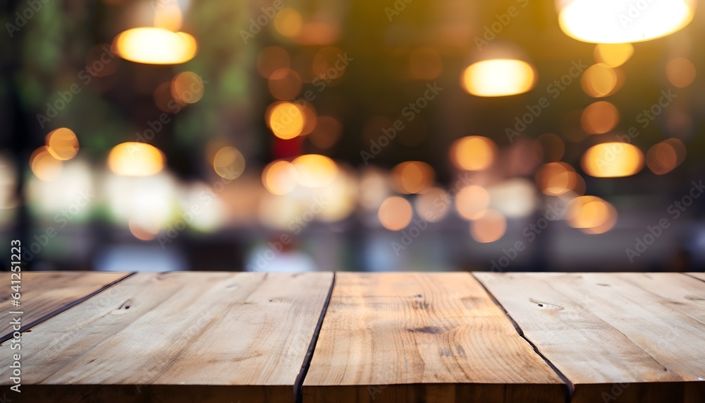 table with lights