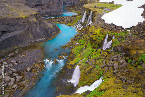 Sigöldugljúfur canyon (Iceland) at sunset