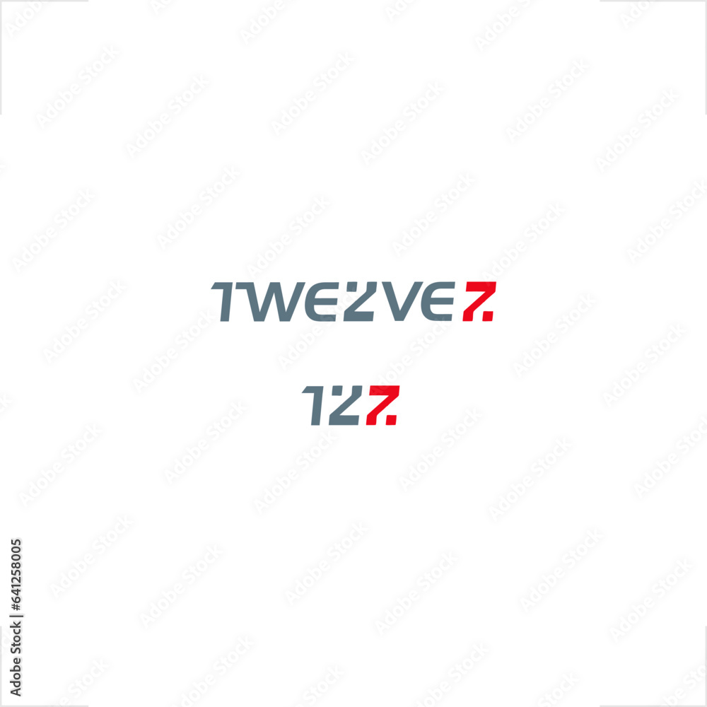 twelve seven logomark logo design