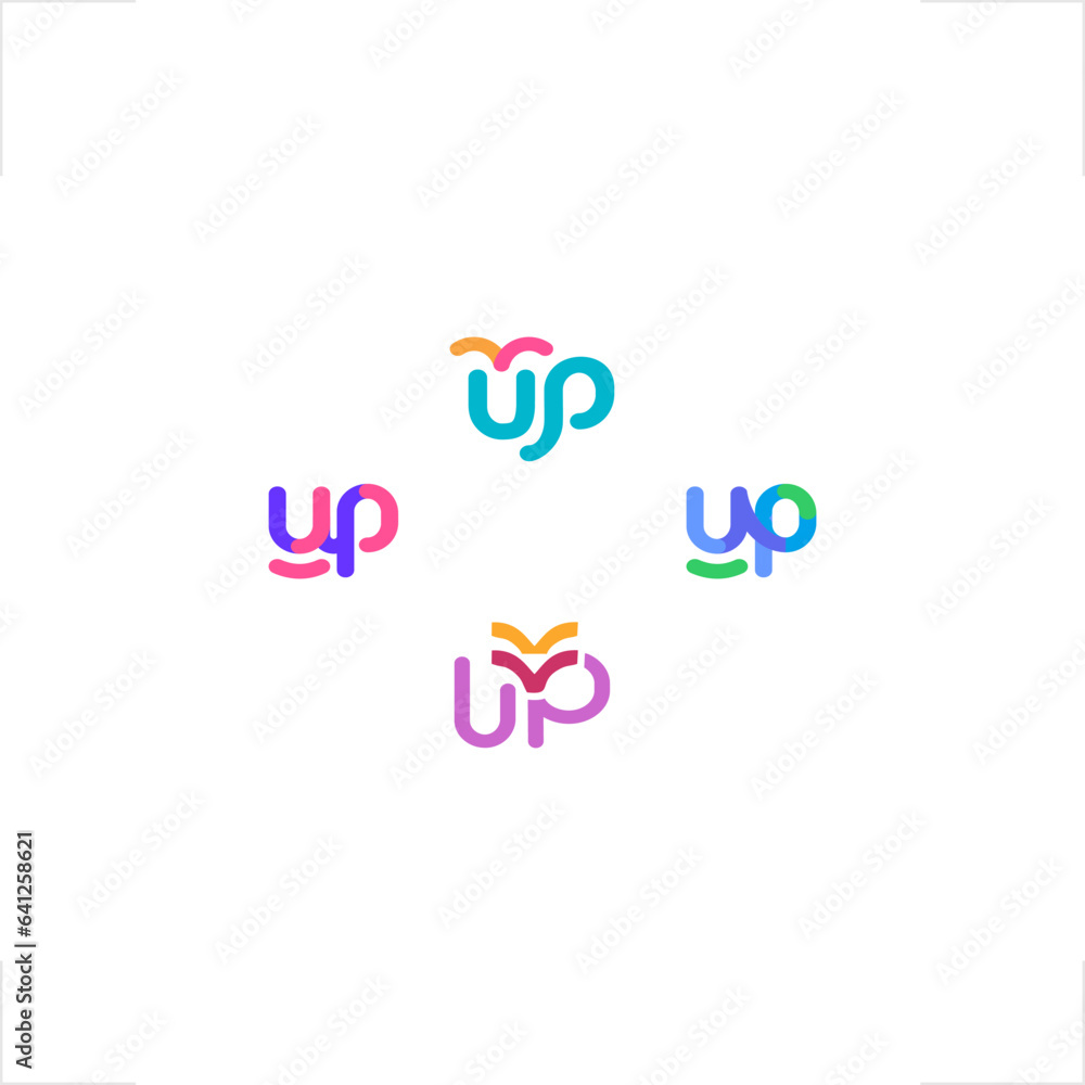 Up logomark variation logo design
