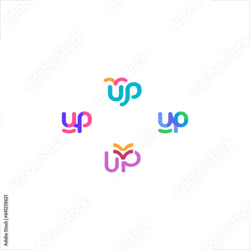 Up logomark variation logo design