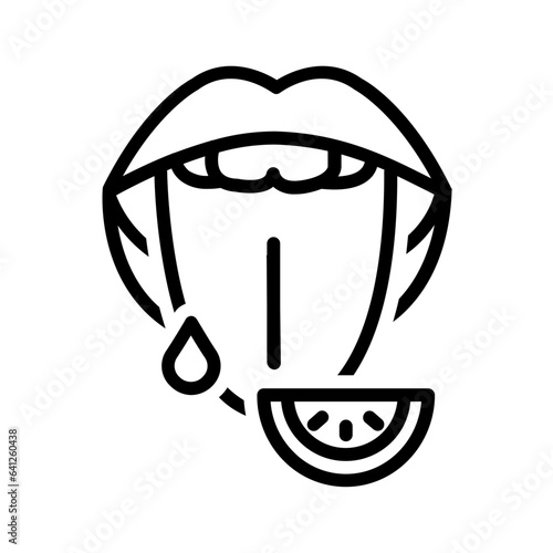 Black line icon for Taste