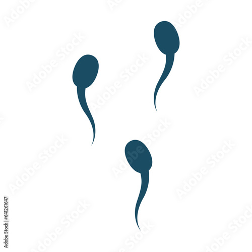 Sperm svg cut file. Isolated vector illustration.