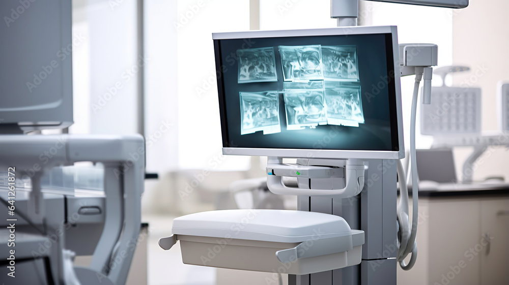 A dental X-ray machine being used for dental examinations A dental X-ray machine being used for dental examinations