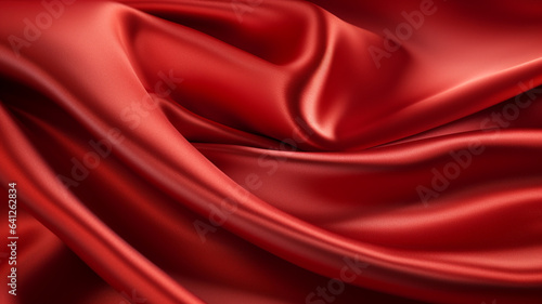 Luxury red satin smooth fabric background