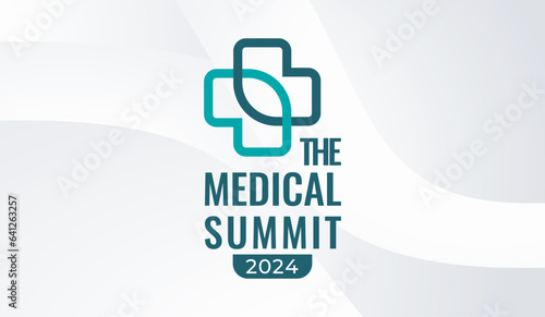 Logotype graphic design of annual event summit and title made for the healthcare medical theme - annual convention for doctors and nurses