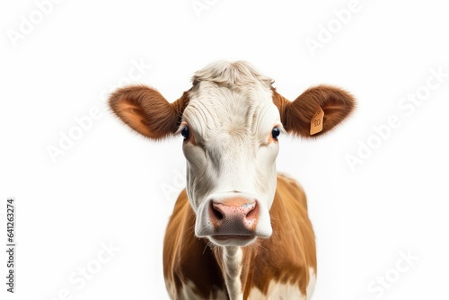 Cow photo realistic illustration - Generative AI. © Mariia