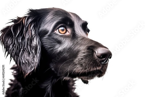 Dog photo realistic illustration - Generative AI. © Mariia