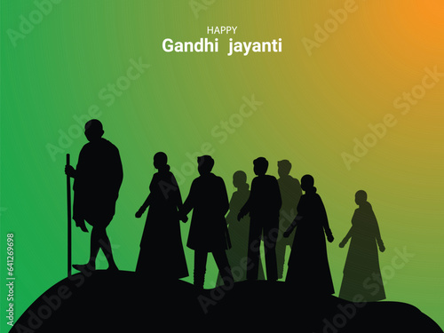Happy gandhi jayanti vector illustration