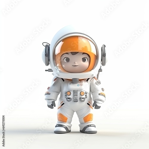 Stylized cute astronaut character design