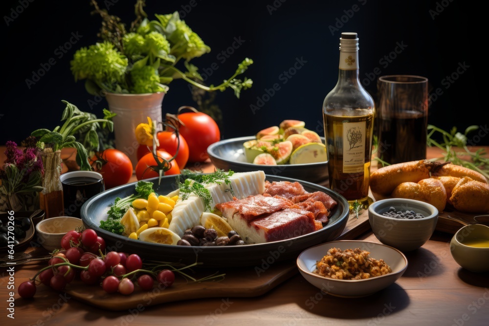 Product Arrangement For A Food Photography, Generative AI Product Arrangement For A Food Photography, Generative AI