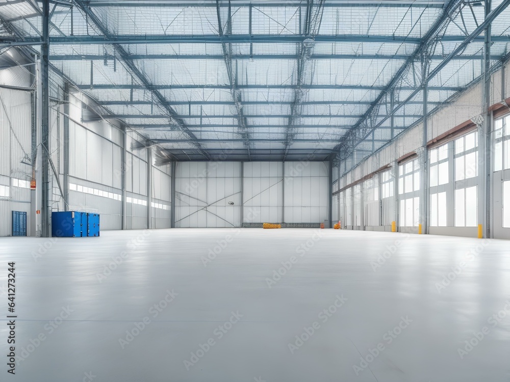 interior of a modern building warehouse interior of a modern building warehouse