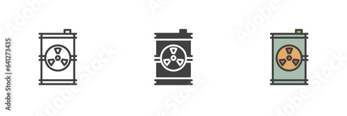 Toxic barrel different style icon set