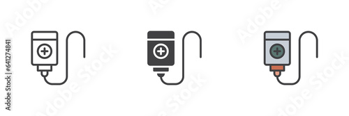 EVA infusion bag different style icon set