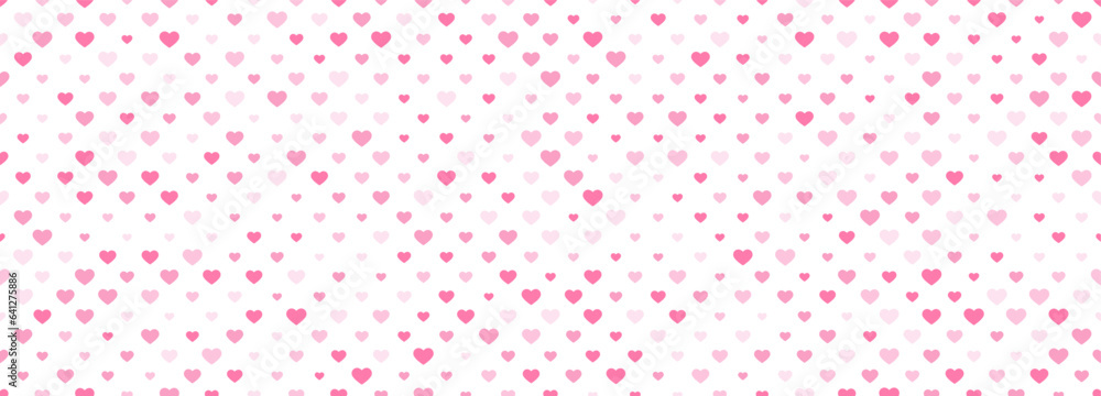 Seamless pattern with a heart of different shades and sizes. Background with a heart for textiles, packaging and creative design ideas
