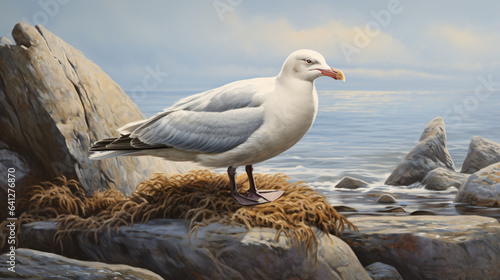 Glaucous Gull Larus hyperboreus bird of Greenland