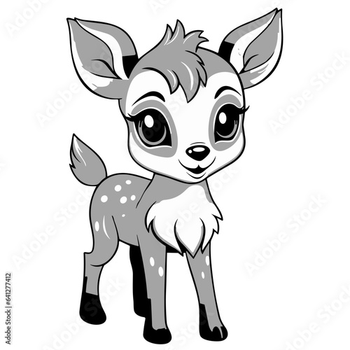 Cute Reindeer Bambi, Illustration, Festive, Christmas, Holiday
