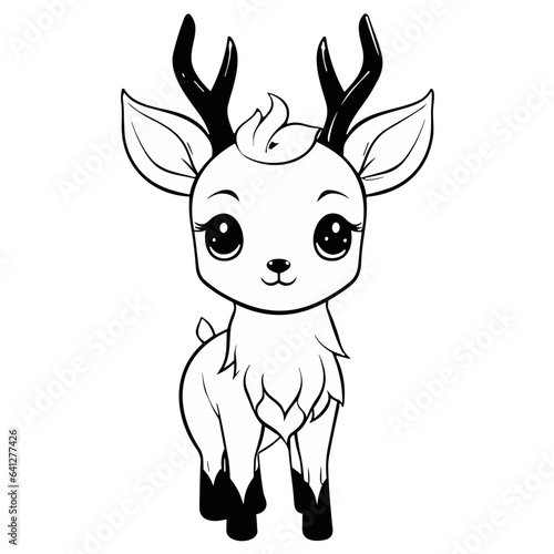 Cute Reindeer Bambi, Illustration, Festive, Christmas, Holiday
