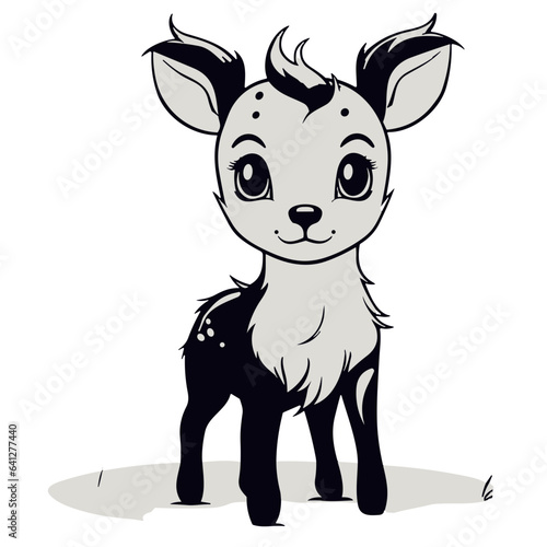 Cute Reindeer Bambi, Illustration, Festive, Christmas, Holiday
