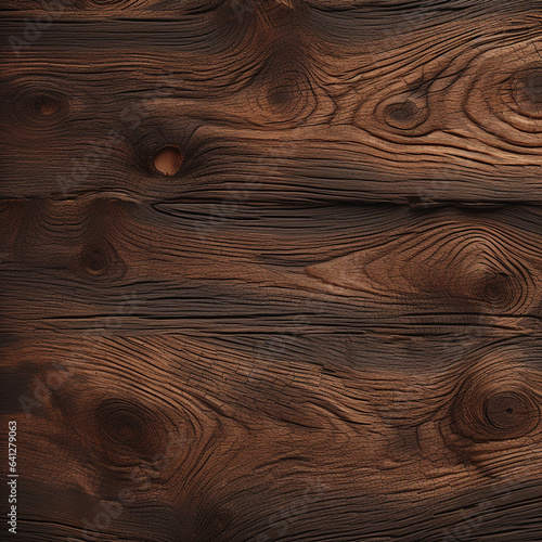 texture of old dark cracked wood with knots, generative AI