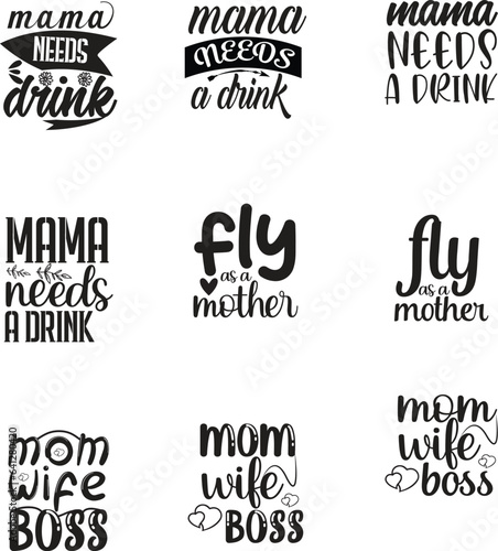 Mother's day SVG t shirt design bundle
