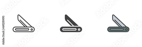 Jackknife different style icon set