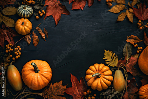 Wallpaper Mural Decorative Autumn and Thanksgiving Decor Background, Copy Space for Text – Generative AI Torontodigital.ca