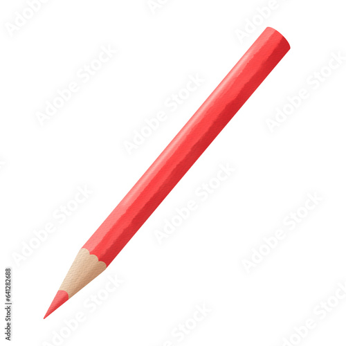 Red pencil watercolor. 