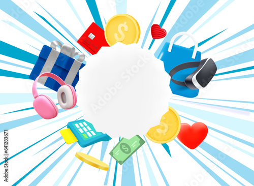Special offer concept. 3d vector illustration with copy space
