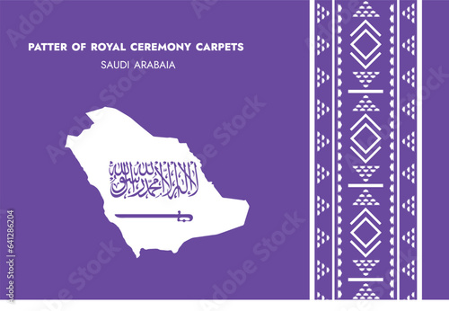 Royal Saudi arabia purple carpet decoration.
