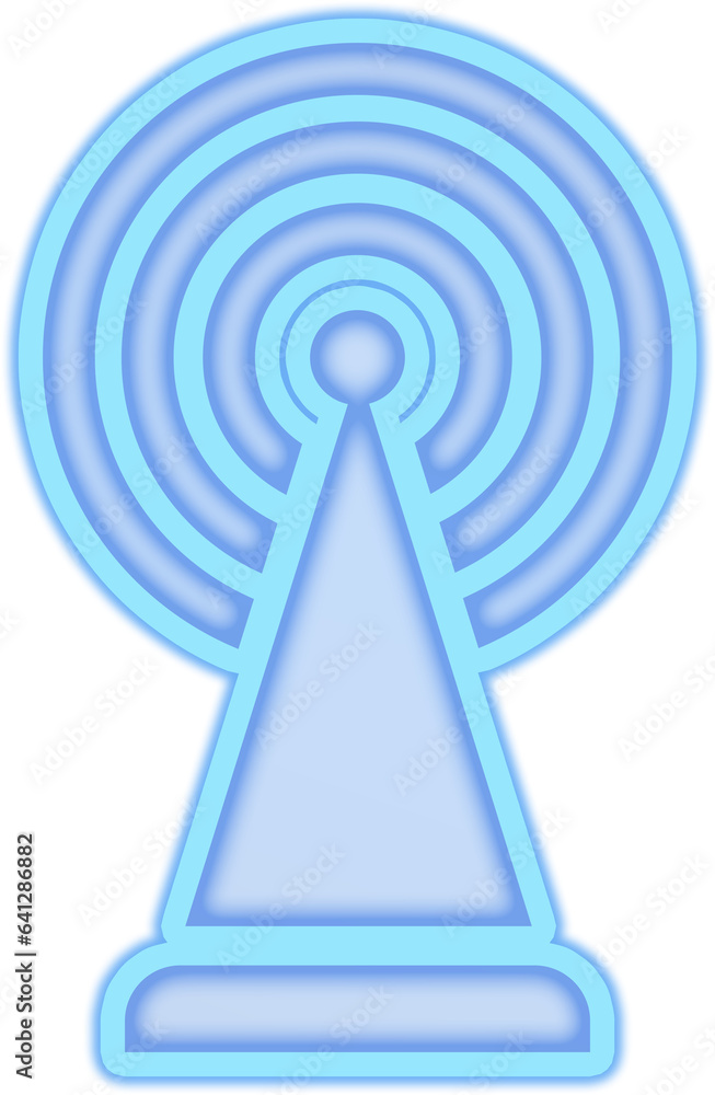Digital png illustration of blue wireless internet symbol on transparent background Digital png illustration of blue wireless internet symbol on transparent background