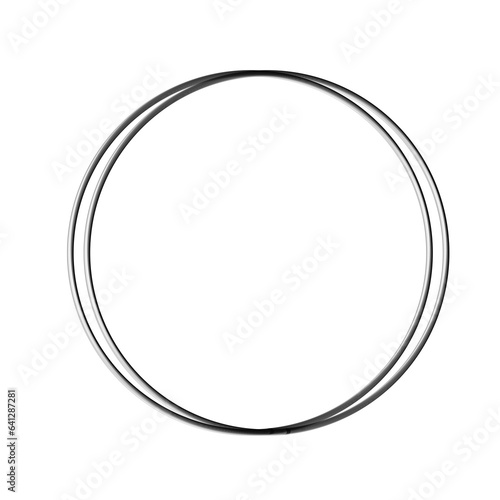 Black circle frame. 