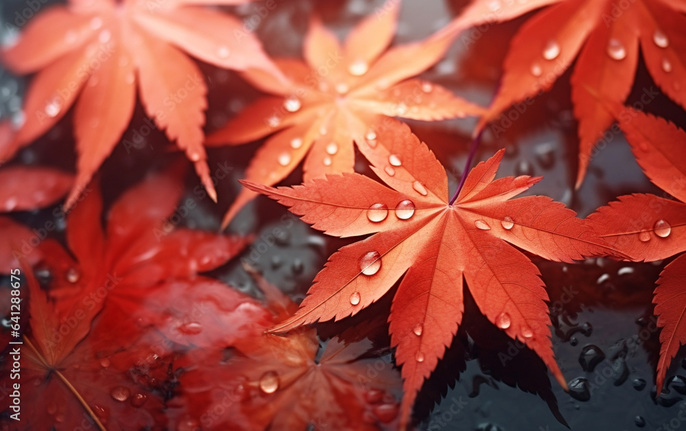 maple leaf in autumn with maple tree under sunlight background maple leaf in autumn with maple tree under sunlight background