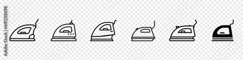 iron icon, Iron icon set. Dry and steam iron vector icon set. Iron icon set. Dry and steam irons vector icons set. dry and steam Minimalistic Flat Line Stroke Icons Pictogram