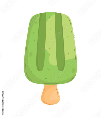 matcha tea ice cream on stick